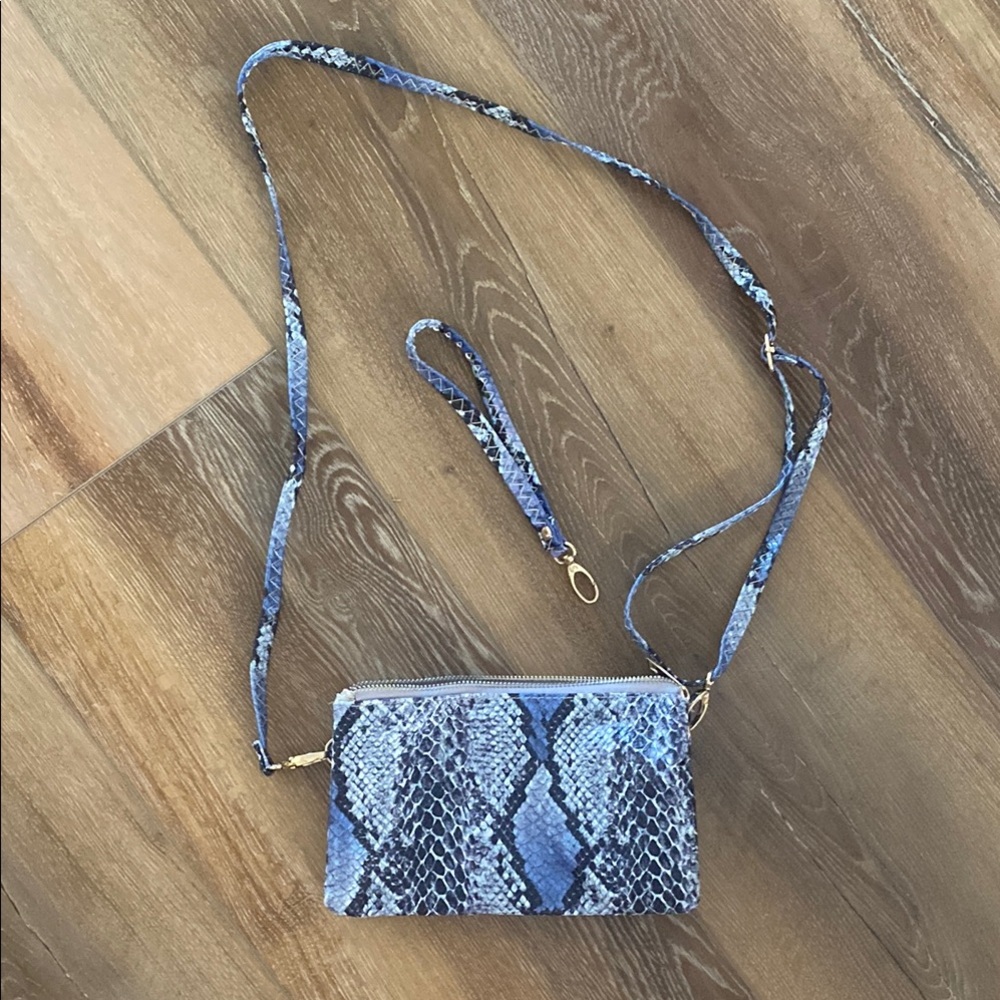 Caroline Snakeskin Pattern Crossbody Bag